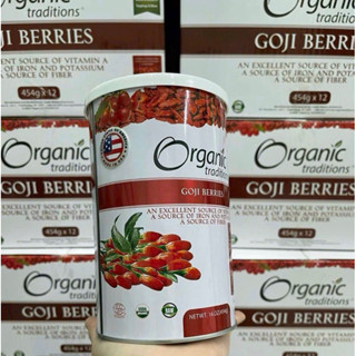 [2026] Kỷ tử sấy khô Organic Traditions hộp 454gr hàng Mỹ chính hãng