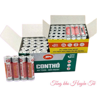 1 hộp 40 viên pin con thỏ, pin tiểu AA, pin khiển AAA