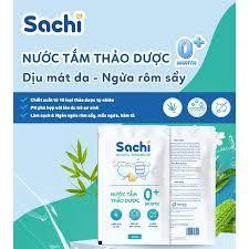 Nước tắm thảo dược SACHI dịu mát da, phòng rôm sảy, mẩn ngứa, hăm tã, bảo vệ làn da cho bé (Dạng gói)