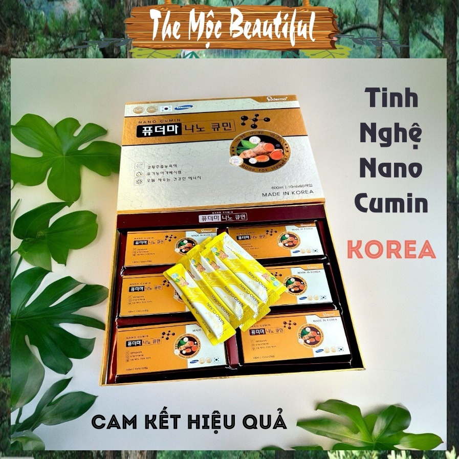 Tinh Chất Nghệ NaNo Cumin Puderma nhập khẩu 100% từ Hàn Quốc; hỗ trợ dạ dày, làm đẹp, suy giảm trí nhớ