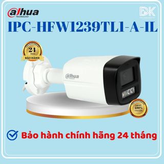 Camera dahua ip POE IPC-HFW1239TL1-A-IL full-color Starlight, đèn LED 40m, chính hãng