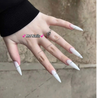 Nail Box Thiết Kế Thạch Đen Ombre Lòng Đào Tráng Gương Bạc Mơ101