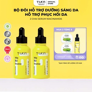 Combo 2 Serum Niacinamide 10% + Arbutin 2% Dưỡng Sáng, Hỗ Trợ Phục Hồi Da Tia'm Vita B3 Source 40ml