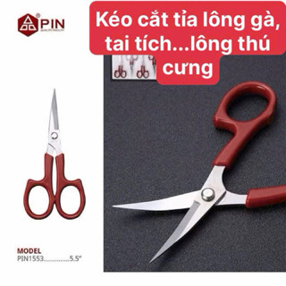  Kéo cong cắt tỉa lông gà ,tai,tích,lông thú cưng.... 