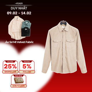 Áo sơ mi nam tay dài VELVET FABRIC chất lụa nhung gân FEAER DENIM