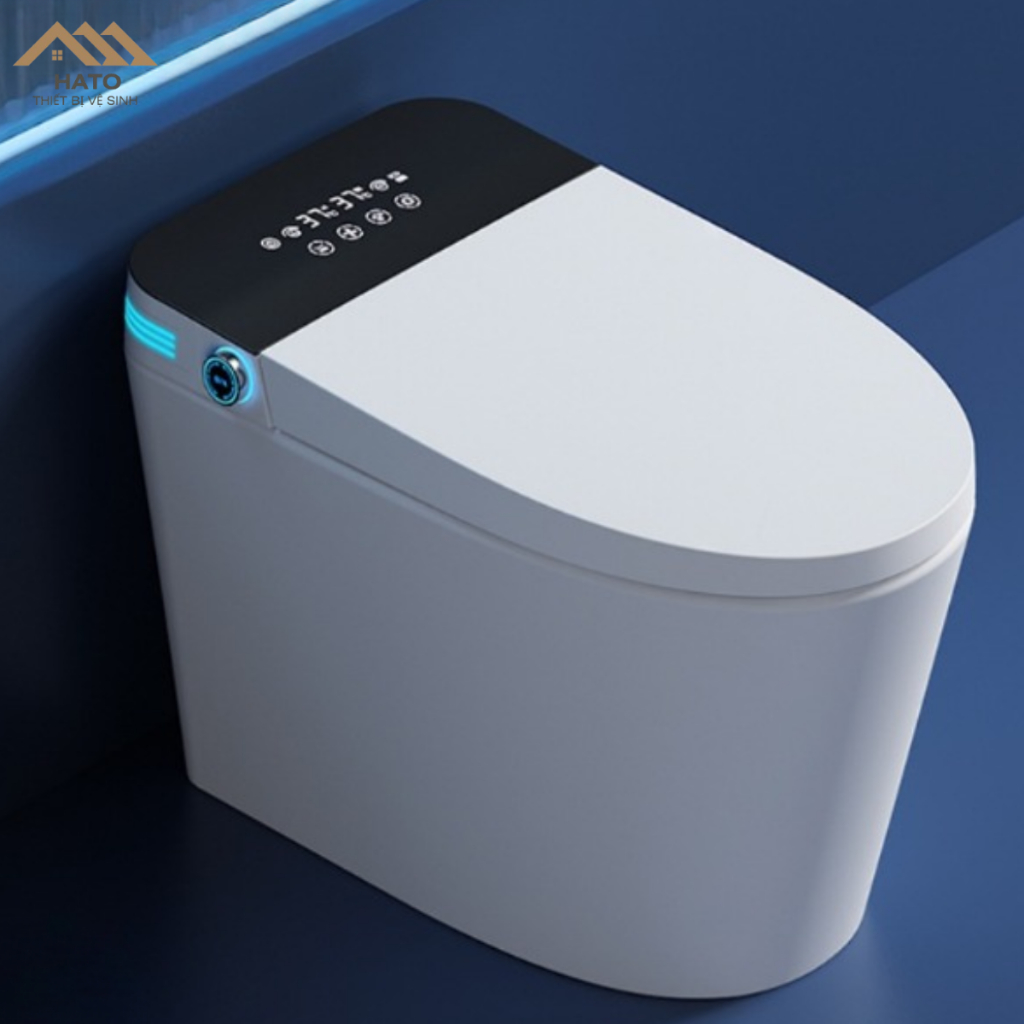  Bồn Cầu Thông Minh Tự Động HT2 Bệt Vệ Sinh Cảm Biến Bước Chân Đóng Mở Lắp Sấy Xịt Sưởi Nhiệt 
