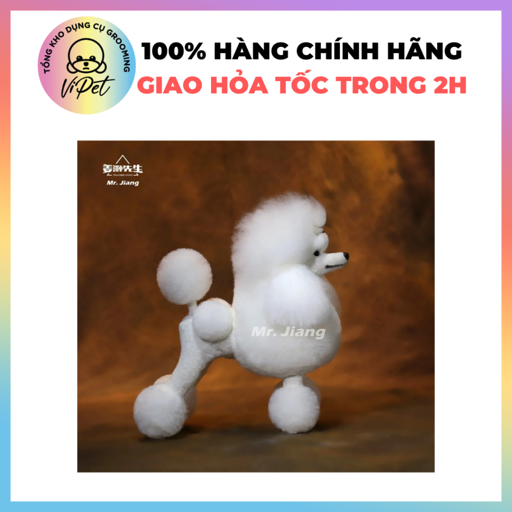 (HỎA TỐC HCM) MR.JIANG POODLE SHOW CONTINENTAL CLIP - LÔNG KHUNG MR JIANG TẬP CẮT CHÓ SHOW - VIPET D