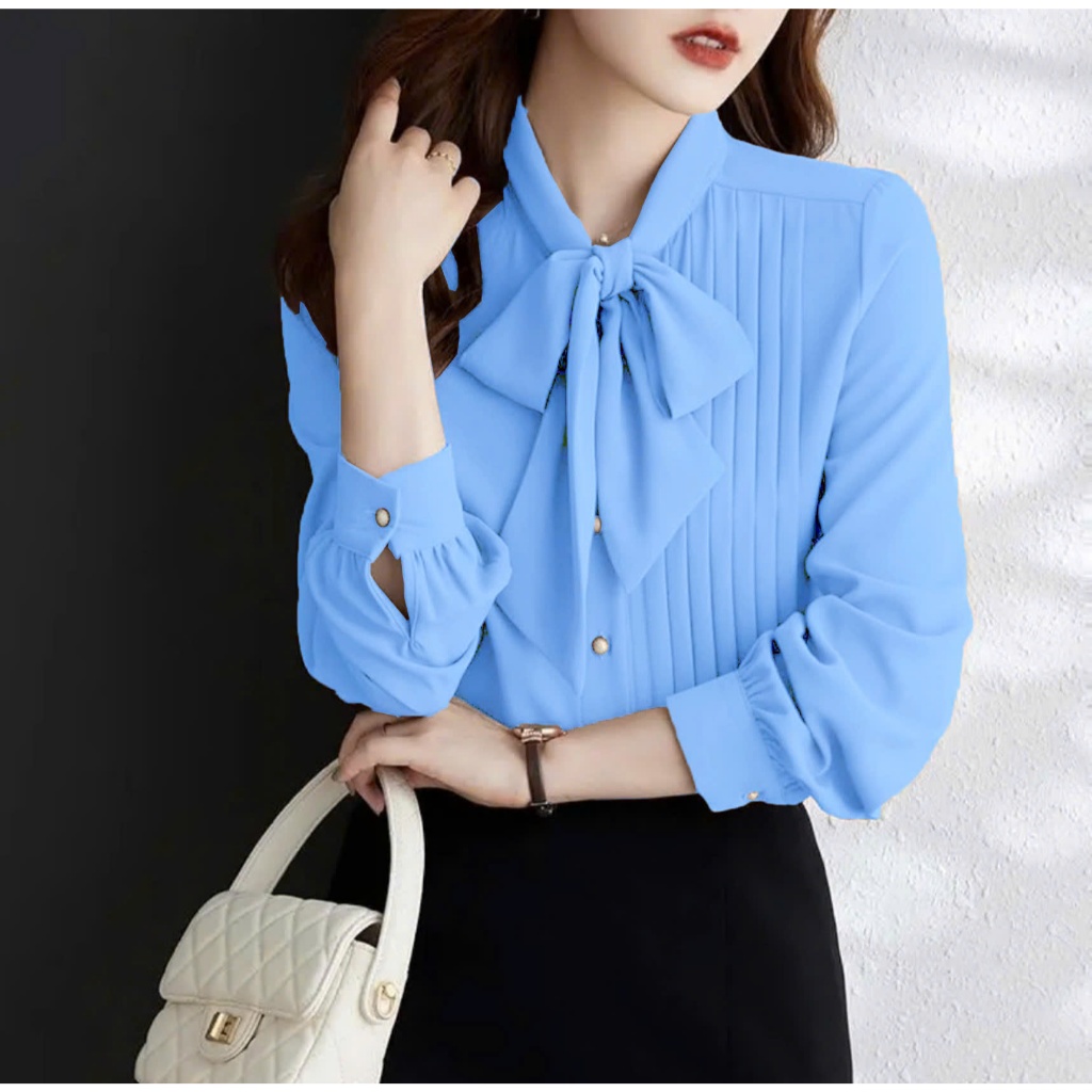 Áo Kiểu Chuỗi Ngọc Tay Dài Sang Chảnh💕𝑭𝑹𝑬𝑬𝑺𝑯𝑰𝑷💕[Giá gốc tận xưởng] ÁO KIỂU NỮ CÔNG SỞ | BigBuy360 - bigbuy360.vn