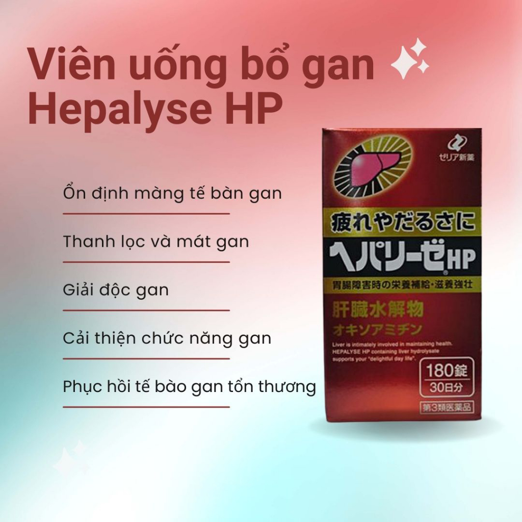 Viên bổ gan, thải độc gan Hepalyse HP 180 viên - Nội Địa NHẬT BẢN