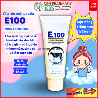  Sữa Rửa Mặt Tinh Chất Sữa Bò Tươi E100 E100 con bò - Minpharmacy 