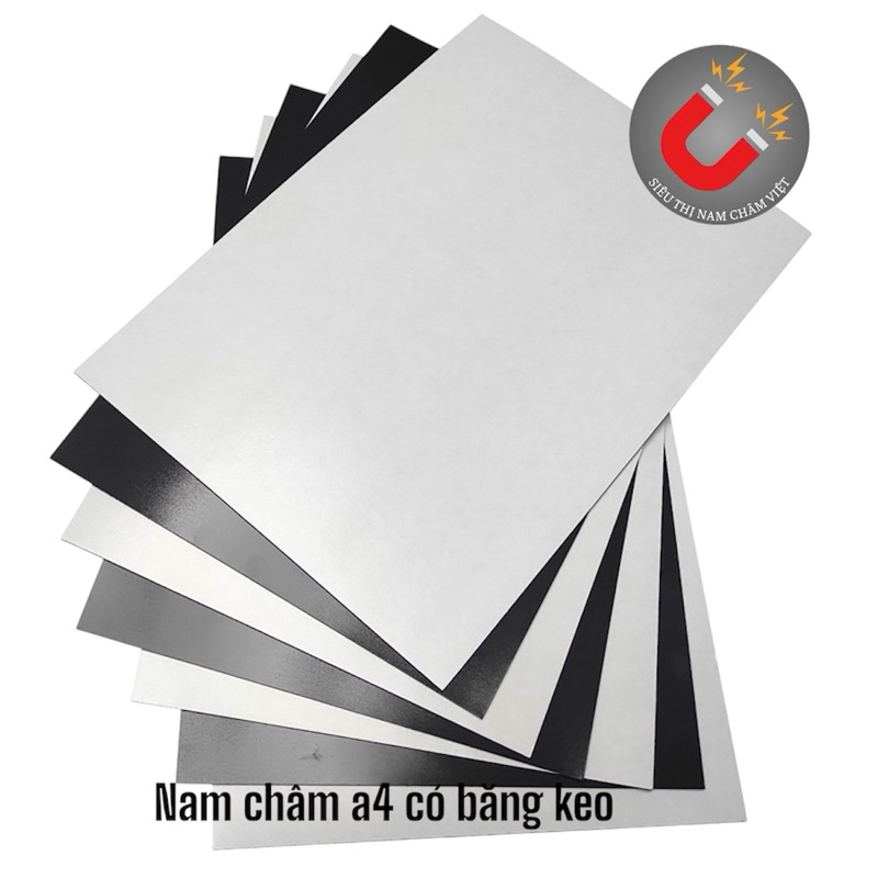 Nam châm lá dạy học khổ a4. Nam châm dán bảng từ có băng keo giáo cụ dạy học. Nam châm lá 0.5mm