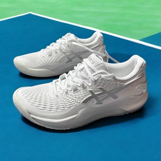 Authentic SALE ❘ Giày Tennis/Pickleball Asics Gel-Resolution 9 White Silver Sneaker Thể Thao