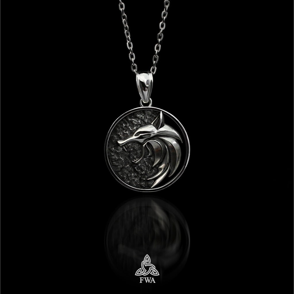 Mặt bạc nam FWA Sói Witcher - Witcher