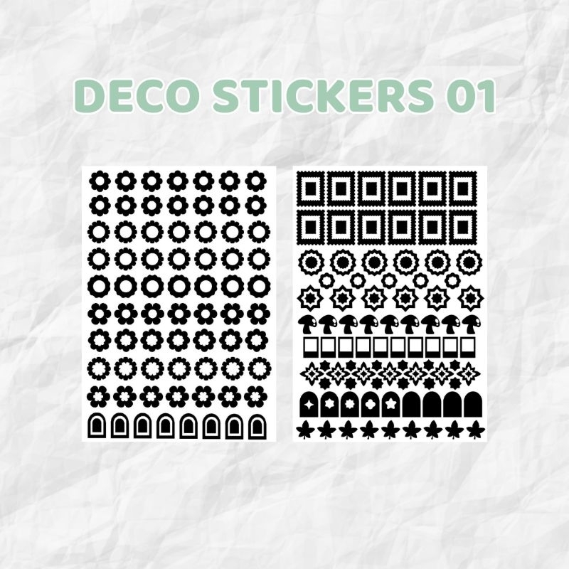 [ D01 ] Sticker trang trí sổ - mẫu A