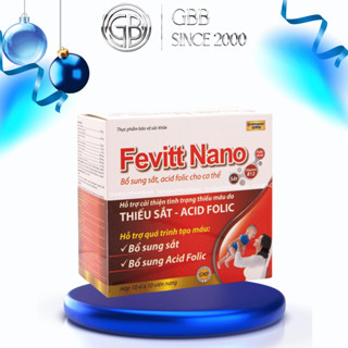 Viên uống bổ sung sắt Fevit Nano bổ máu, cải thiện tình trạng thiếu máu - Hộp 100 viên