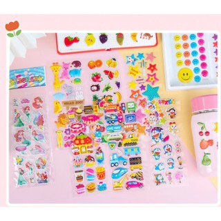 [Văn phòng phẩm] Set 10 Tấm Sticker 3D Nhỏ