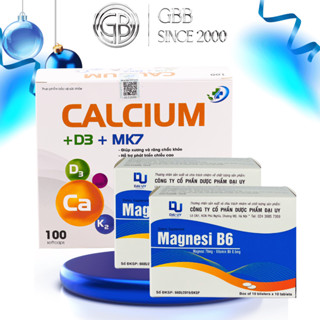 COMBO  Canxi D3 Mk7(100v) và 2 HỘP Magie (100v)- Hỗ trợ xương chắc khỏe, giảm tê bì chân tay, bầu dùng được