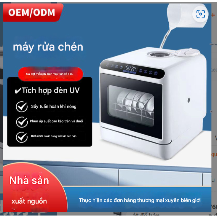 Máy rửa chén bát để bàn thông minh C400 - Không cần lắp đặt