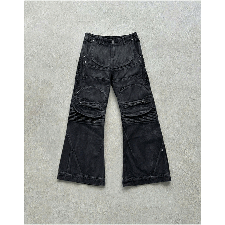 SIliicone wax luster biker pants - veindals