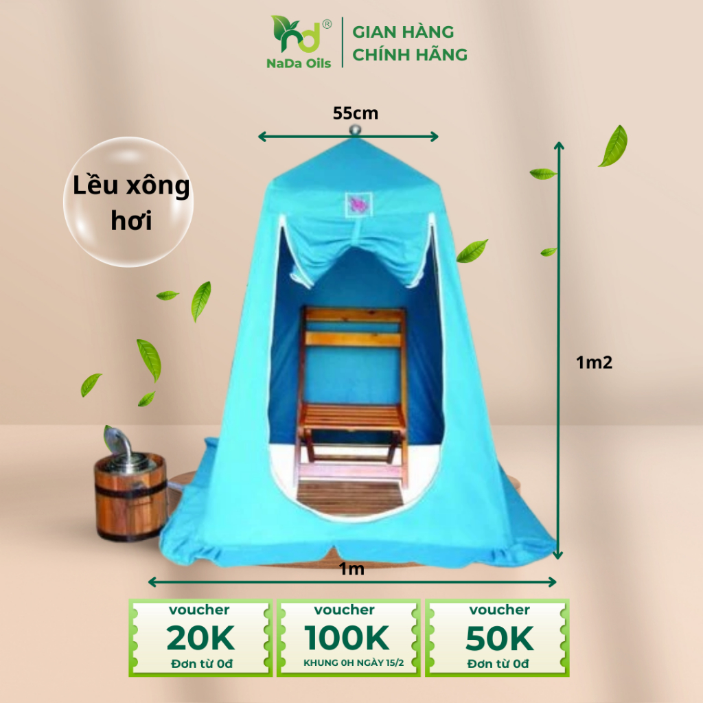 Lều xông hơi di động Xạ Hương NADA OILS| Chất liệu bền bỉ, an toàn cho người sử dụng