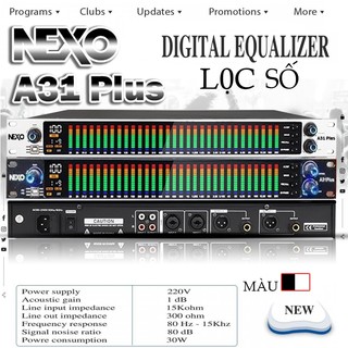  Lọc Xì Số NEXO A31Plus ,Có Sẵn Phần Mềm,Nâng Tiếng lượng xử lí âm thanh vô cùng mượt mà. ,Chạy Stereo 31 Cần,10 Chế Độ 