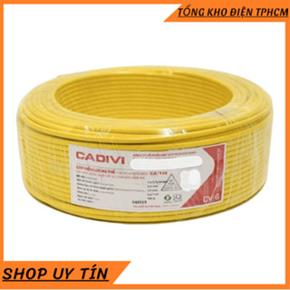  Dây cáp điện Cadivi CV 6.0  cuộn 100m dây đơn - Hàng Chính Hãng 