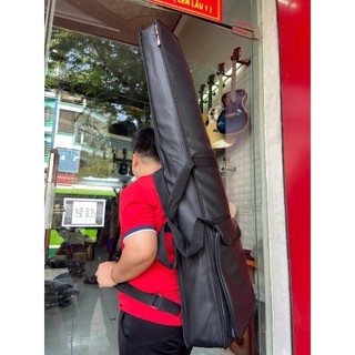 Bao da đàn tranh 3 lớp chắc chắn, chống thấm nước tốt, có quai đeo