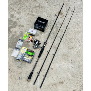 Combo Lure Cần Hunting Baclk 2 Ngọn Máy Deukio DA Đại Ngáo ( Chuẩn Hãng ) Lure Lóc Chẽm Câu Ao Hồ