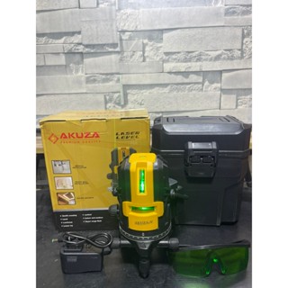 Máy cân mực laser, laze cân bằng 5 tia xanh AKUZA V dùng được cả trong nhà và ngoài trời