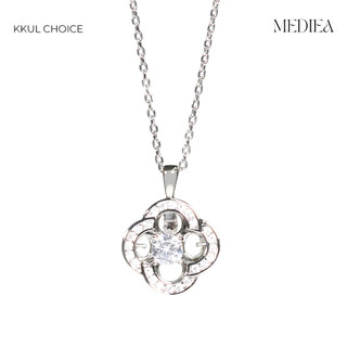 Dây chuyền đá nhảy SNOW CLOUD Bạc S925 mạ Rhodium cao cấp – Công nghệ Pumping Stone độc quyền từ Hàn Quốc