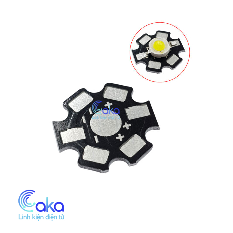 Set 5 Đế nhôm tản nhiệt chip led 1W 3W 5W 20mm giá tốt (không bao gồm led)