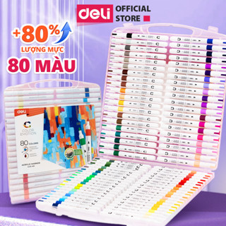 [ THÊM 80% MỰC ] Bút Sơn Acrylic Marker Deli  CHÍNH HÃNG  Tô Trên Mọi Chất Liệu DIY Vẽ Giày Vải