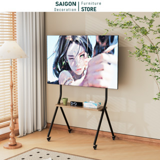 Kệ tivi giá treo tivi 32 - 65 inch kèm bánh xe sẵn kệ để đồ decor phòng sang trọng SAIGON - SGM189