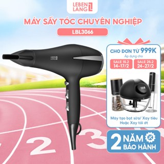 Máy sấy tóc 2 chiều nóng lạnh Lebenlang LBL3066, 2400W, 2 đầu sấy cùng công nghệ ion chống xơ rối, BH 2 năm - chính hãng