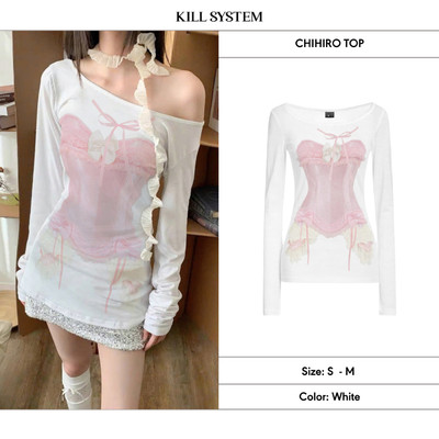 Áo thun tay dài xuyên thấu Chihiro - Killsystem