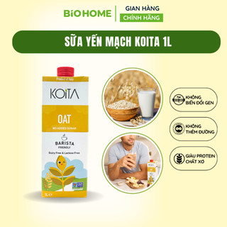 Sữa Yến Mạch Koita 1L [GIAO HỎA TỐC] Sữa Hạt Thực Vật  Nhập Khẩu Ý Không Đường Giàu Chất Xơ Thơm Ngon Hộp Lớn Tiết Kiệm