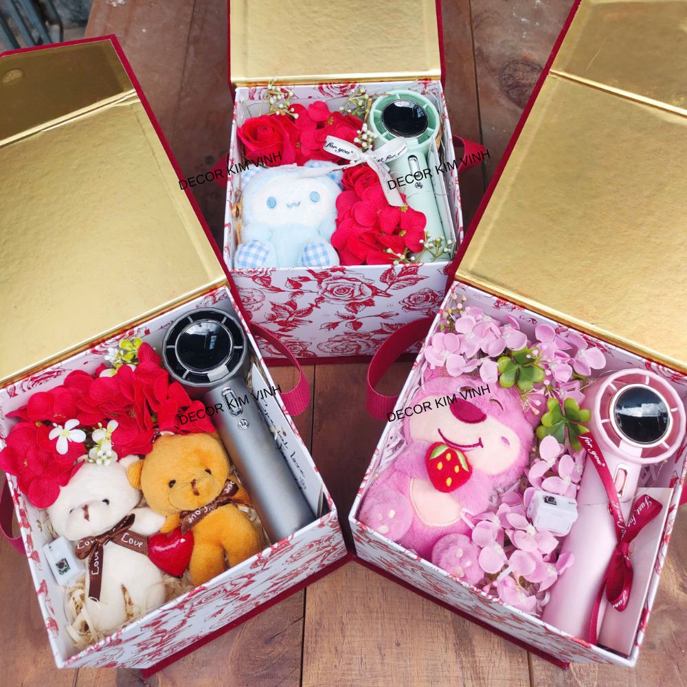 Hộp Quà Hộp Hoa QUA05 Quà Tặng Ý Nghĩa 8/3, Sinh Nhật, Valentine, Dịp Lễ