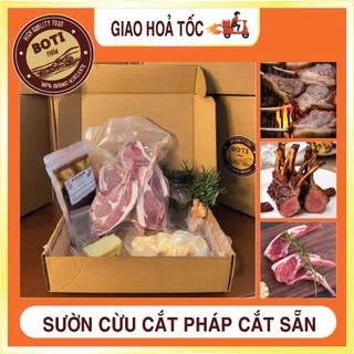[Tặng Đầy Đủ Gia Vị và Công Thức] Set Sườn Cừu, Sườn Cừu Non, Sườn Cừu Không Xương Sống Cắt Kiểu Pháp