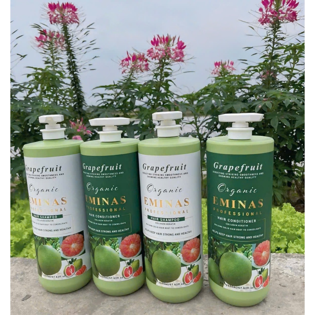 Gội Xả Bưởi Grapefruir EMINAS Orgnic dùng tích lớn 20000mk/ chai,4000ml/ cặp