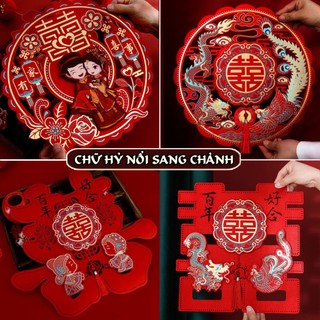 HÀNG MỚI VỀ -HỶ RỒNG PHỤNG MẪU MỚI HÌNH NỔI 3D SẮC NÉT SANG TRỌNG - TẶNG KEO DÁN