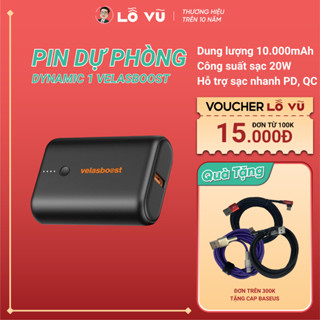 Pin dự phòng Velasboost Dynamic 1, dung lượng 10.000 mAh, lõi pin Tes.la 21700, sạc dự phòng