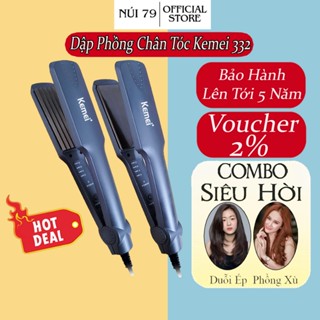 Máy Bấm, Dập Xù Có Chỉnh Nhiệt KEMEI KM-332, Máy Làm Phồng Chân Tóc, Máy Làm Tóc Chính Hãng