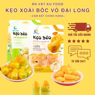 [HOT] Kẹo Xoài Bóc Vỏ Đại Long, Kẹo Dẻo Lột Vỏ Vị Xoài - Ăn Vặt Ku Food