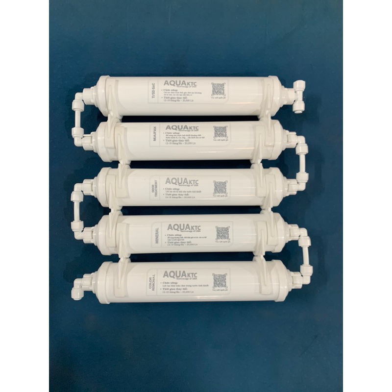 uBộ lõi tạo khoáng AQUA 5,6,7,8,9 CHÍNH HÃNG bộ 5 quả lọc cung cấp chất khoáng, cung cấp khoáng chất