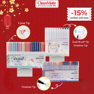 Decor Pen, Bút Lông Màu Ngòi Brush Classmate Bút Viết Calligraphy Trang Trí Sổ Vở, Bullet Journal, Tô Màu CL-MK001/02/03