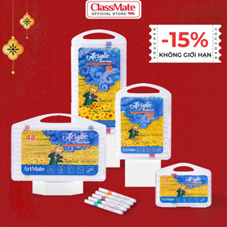 Màu Acrylic Marker ClassMate Bút Lông Màu Chống Thấm Nước, Chồng Được Màu, DIY, Màu Vẽ Trên Mọi Chất Liệu AM-AC0007/8/9