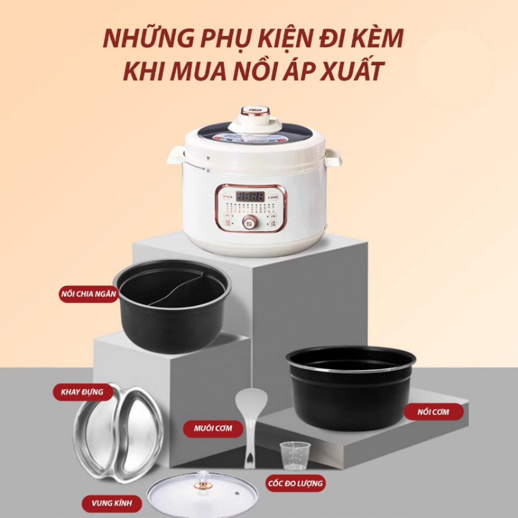 Nồi áp xuất điện 2 ngăn đa năng
