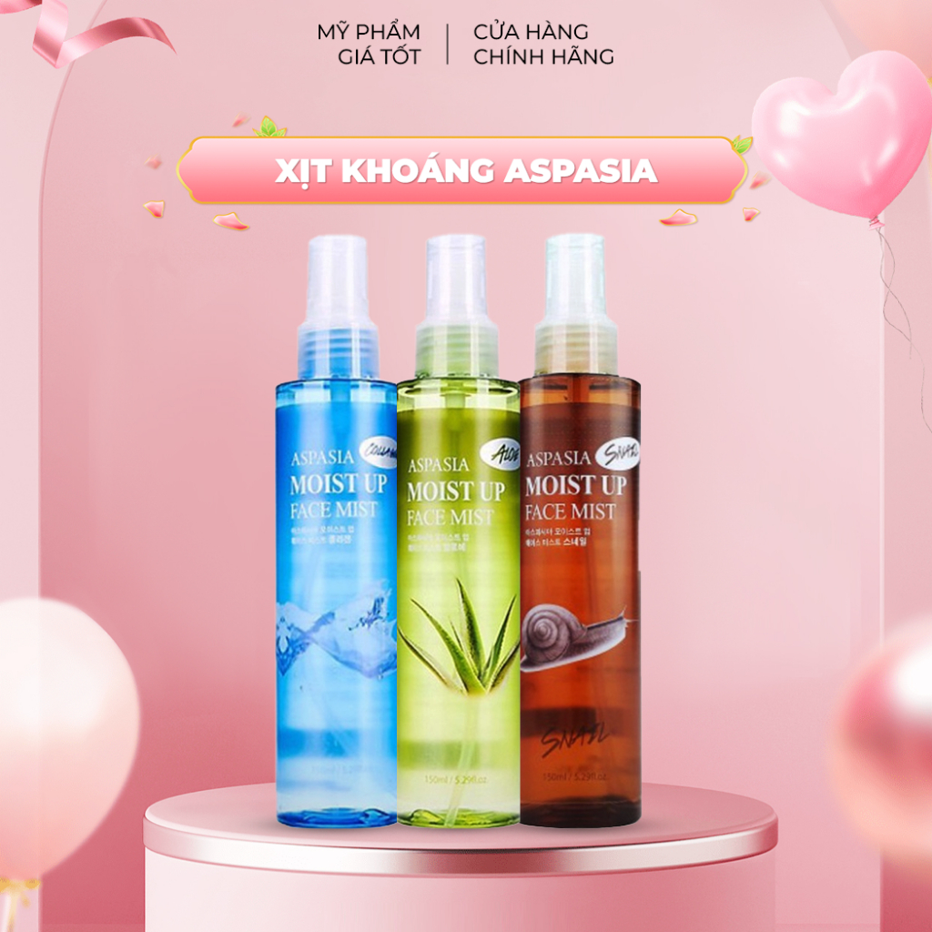 Xịt khoáng Aspasia - Moist Up Face Mist 150ml