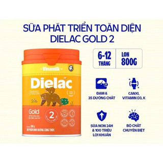 Mẫu mới -  Sữa bột dielac Alpha gold số 1, số 2 800g