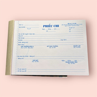 Phiếu thu c40 - Phiếu chi c41: 2 liên 100 tờ